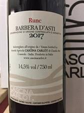 VINO BARBERA D'ASTI 75CL 14,5° CASCINA CARLOT DOCG 2017