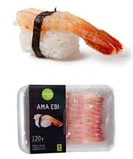 SUSHI AMA EBI GAMBERI ROSSI SGUS.C/CODINO 115gr/30pcs CONG.