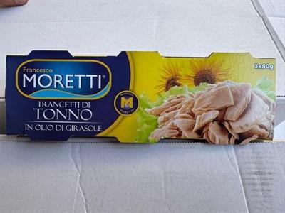 TONNO OL.GIRASOLE 3X80GR MORETTI