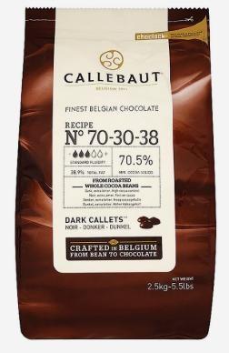CIOCCOLATO CALLETS TOP LINE FONDENTE (70%-30-38) 2.5KG