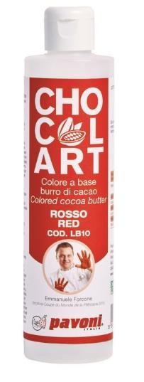 CHOCOLART PAVONI ROSSO 200gr.BURRO DI CACAO
