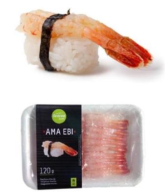 SUSHI AMA EBI GAMBERI ROSSI SGUS.C/CODINO 115gr/30pcs CONG.