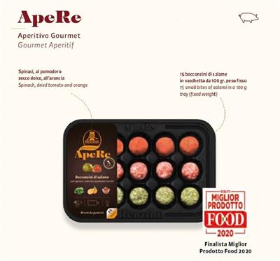 APERE BOCCONCINI DI SALAME(SPINACI/POMOD.SECCO/ARANCE)100GR