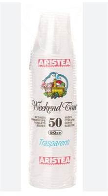 BICCHIERE CC.80 TRASPARENTE CF.50PZ ARISTEA