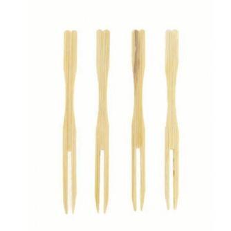 FORCHETTINA 2 PUNTE cm.9 cf100pz BAMBOO FLORIDA