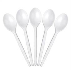 CUCCHIAIO PLASTICA BIANCO BIO CF.50