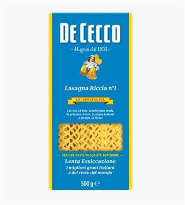 LASAGNA RICCIA DE CECCO gr.500x24