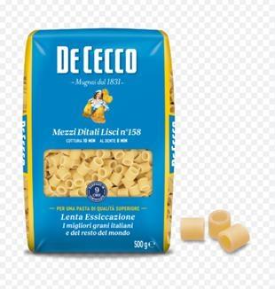 MEZZI DITALI LISCI 158 DE CECCO gr.500