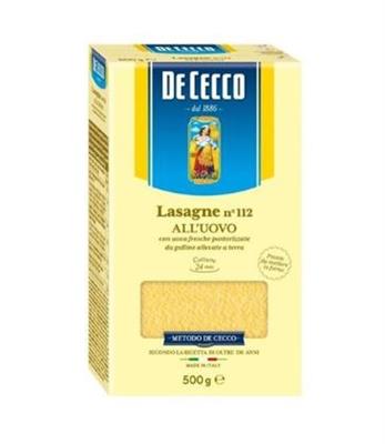 LASAGNA UOVO N.112 LISCIA DE CECCO gr.500