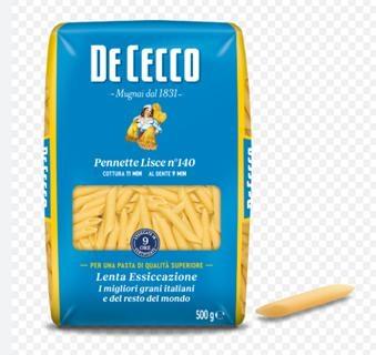 PENNETTE LISCE 140 DE CECCO gr500x24