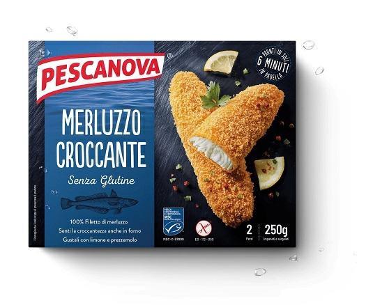 FILETTO MERLUZZO CROCCANTE S.GLUTINE C. 250GR 2PZX125GR