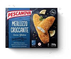 FILETTO MERLUZZO CROCCANTE S.GLUTINE C. 250GR 2PZX125GR