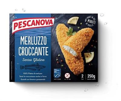 FILETTO MERLUZZO CROCCANTE S.GLUTINE C. 250GR 2PZX125GR