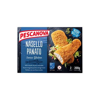 FILETTO NASELLO IMPANATO S.GLUTINE C. 200GR 2PZX100GR