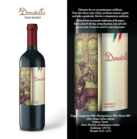 VINO ROSSO 75CLX12 DONATELLO